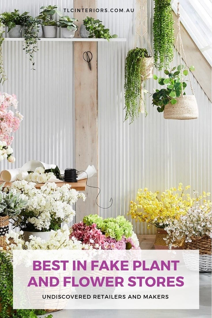 adairs fake flowers and plants styling australia