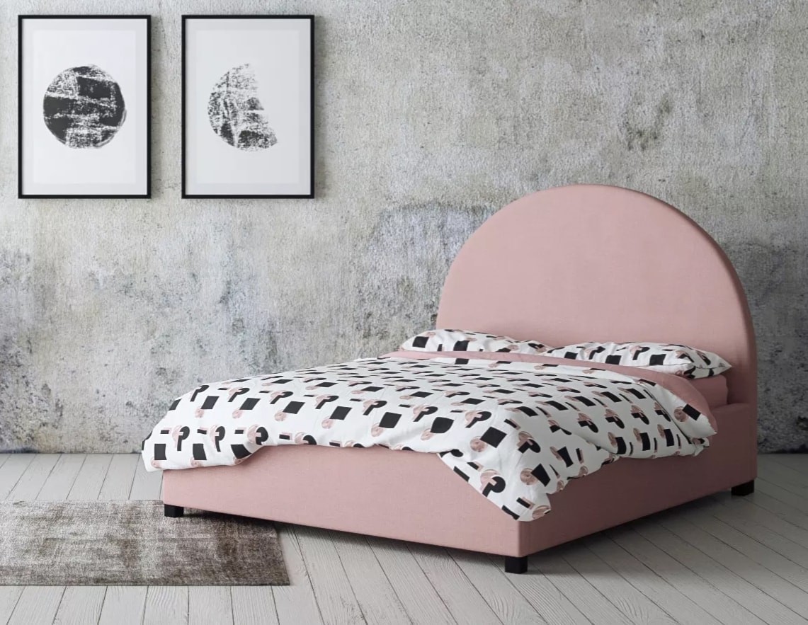 brosa pink arch bed pink fabric bed