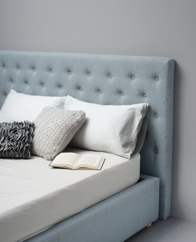 dustin light blue headboard with button detail from interior secrets