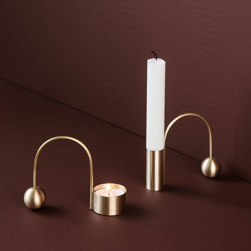 ferm living leaf gold candle holder design stuff designer candle holders