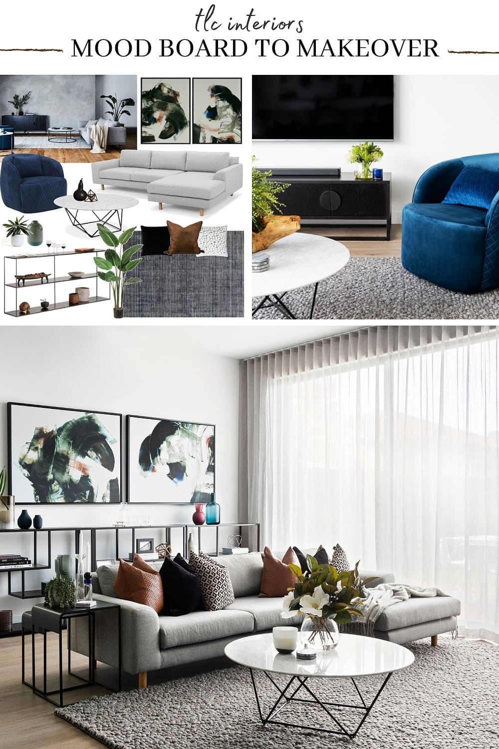 interior design online mood board tool black and grey living room