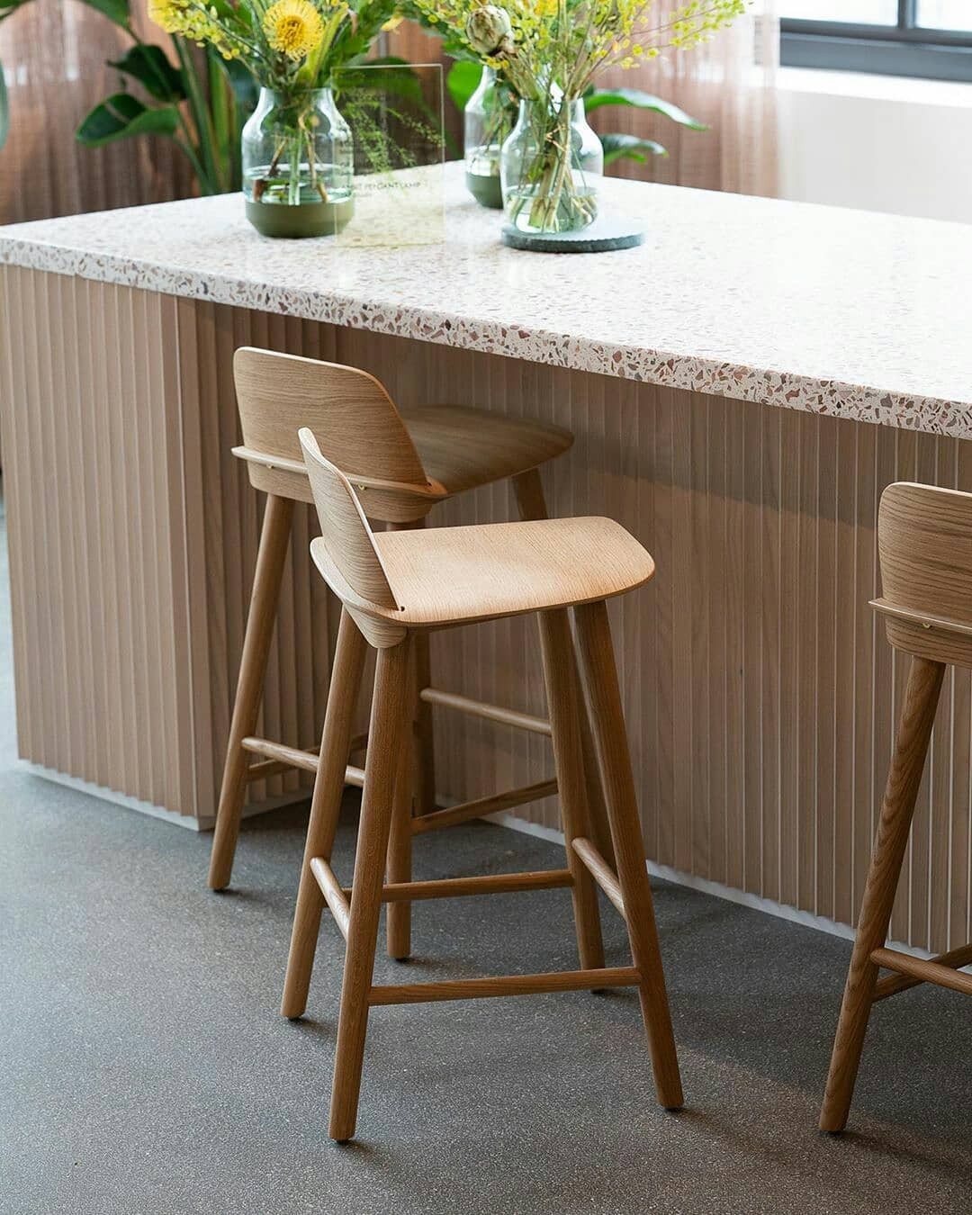 nerd bar stool scandinavian kitchen bar stool with back in timber