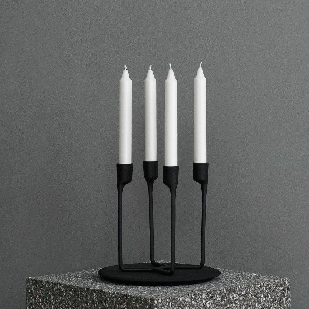 normann copenhagen heima black four stick candle holder