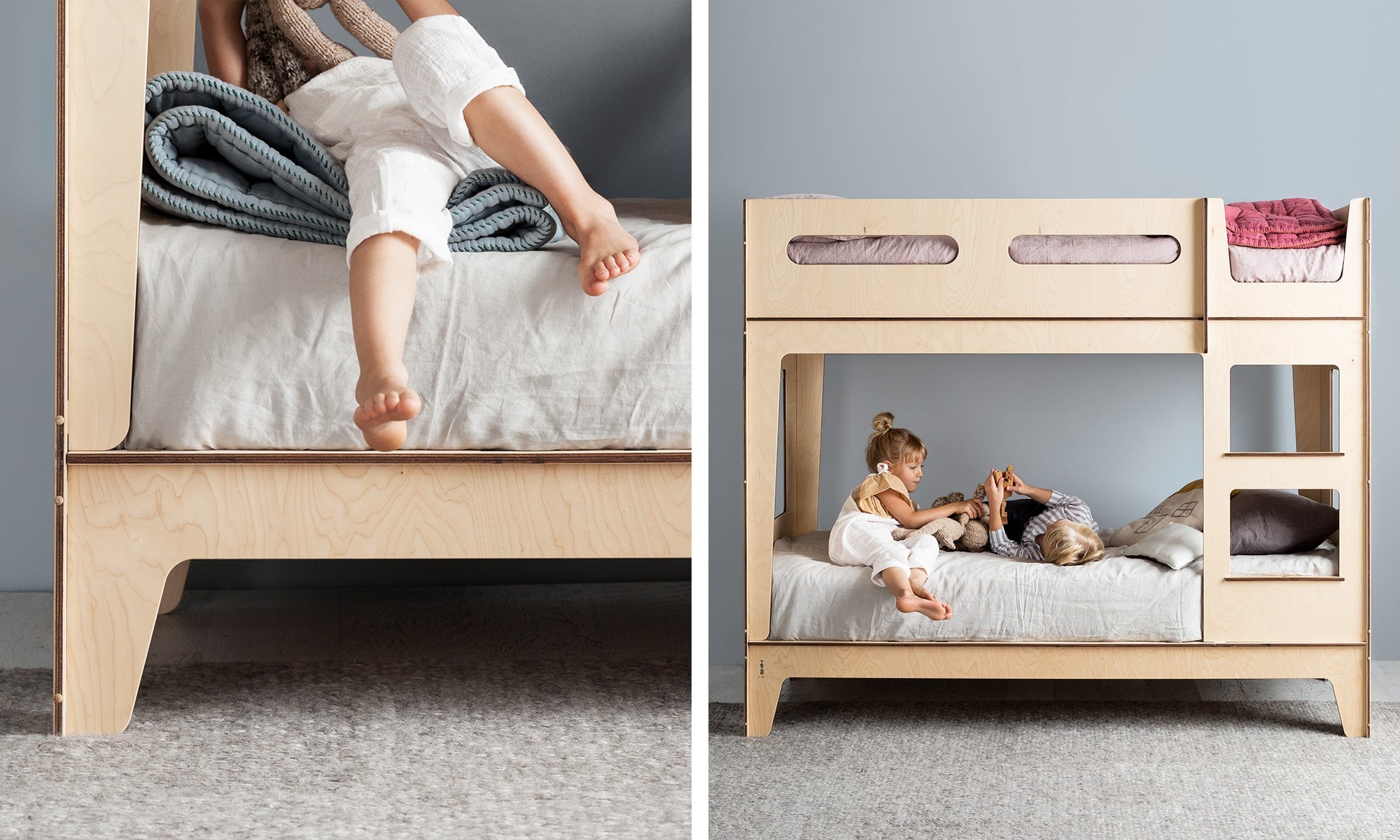 plyroom castello pine bunk bed for kids room