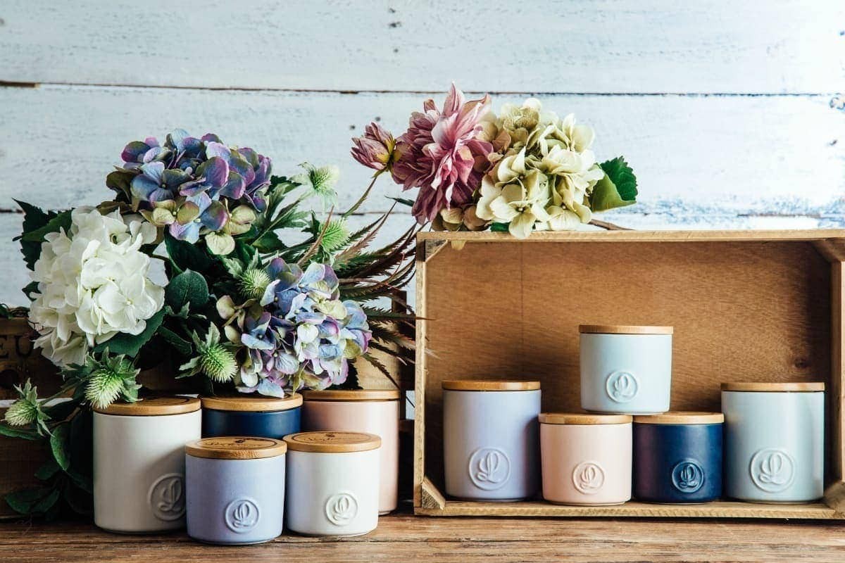 scented candles from lantern cove home