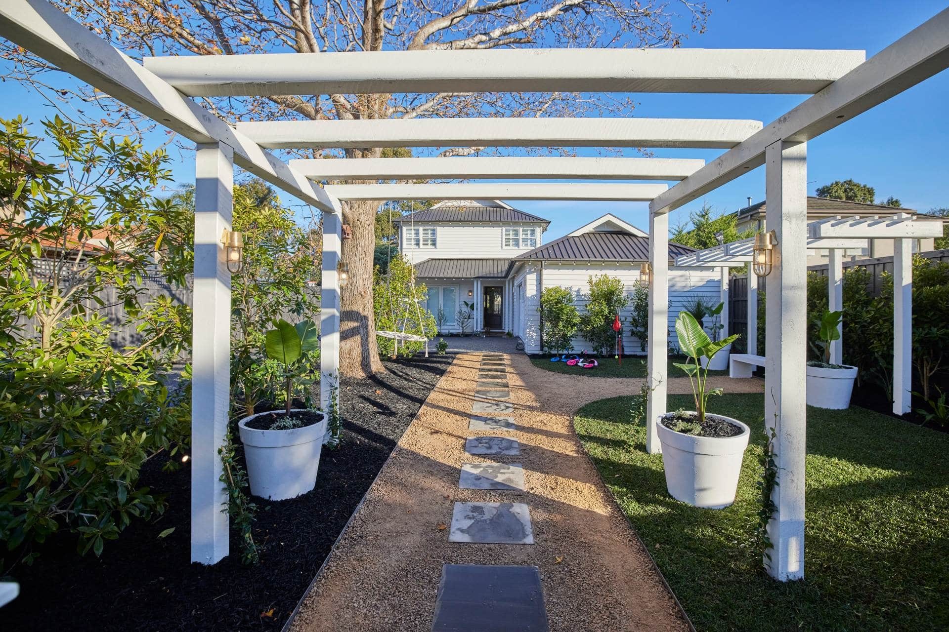 the block 2021 kirsty and jesse front yard pergola
