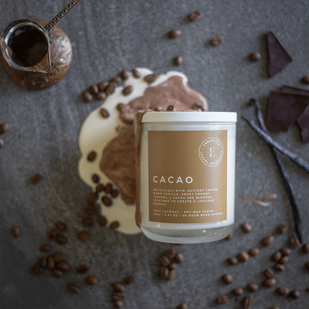 australian candle brands emberfield cacao scented candle