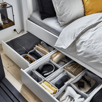 ikea songesand bed frame with storage drawers